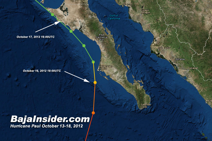 Hurricane Paul is a dubious contender for the latest season named storm on October 17, 2012