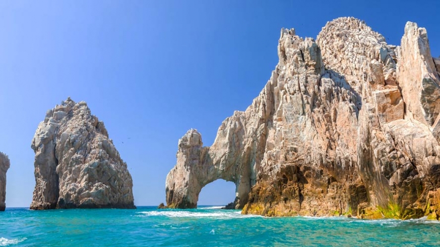 Lands end in Cabo San Lucas is the tip of the Baja California peninsula