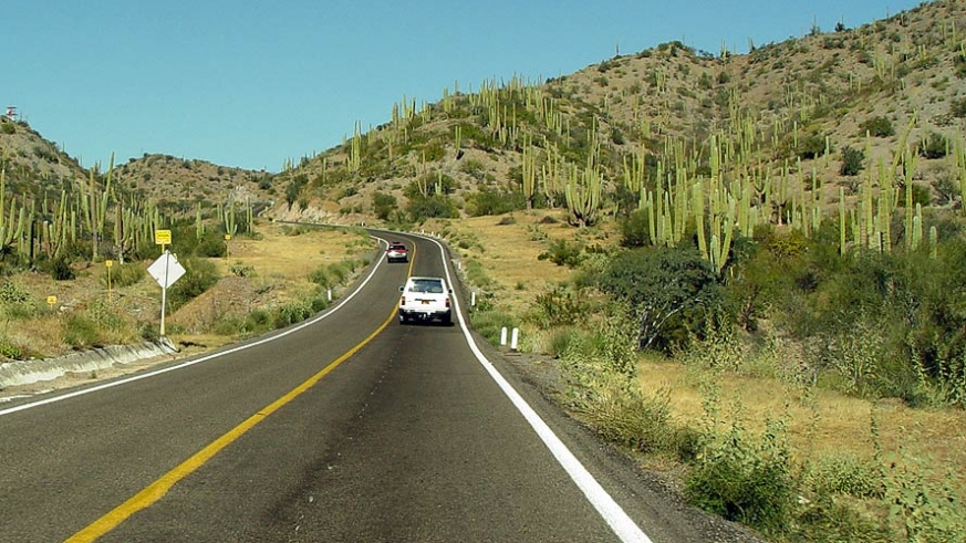 Baja's Hwy 1 south of Loreto on the way to Constitucion