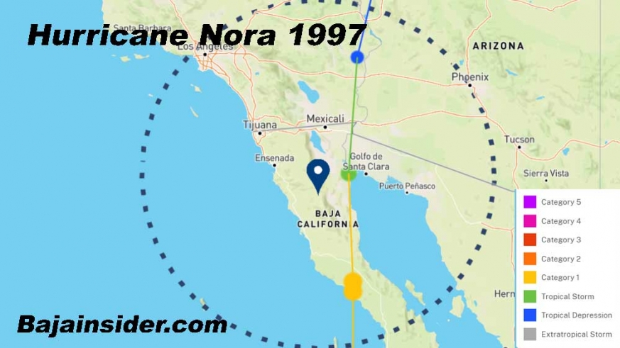 1967 Hurricane Nora is just one of two to maintain Category 1 in the northern state.