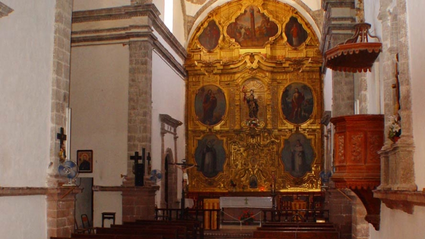 Interior of the cathedral at Mission San Ignacio