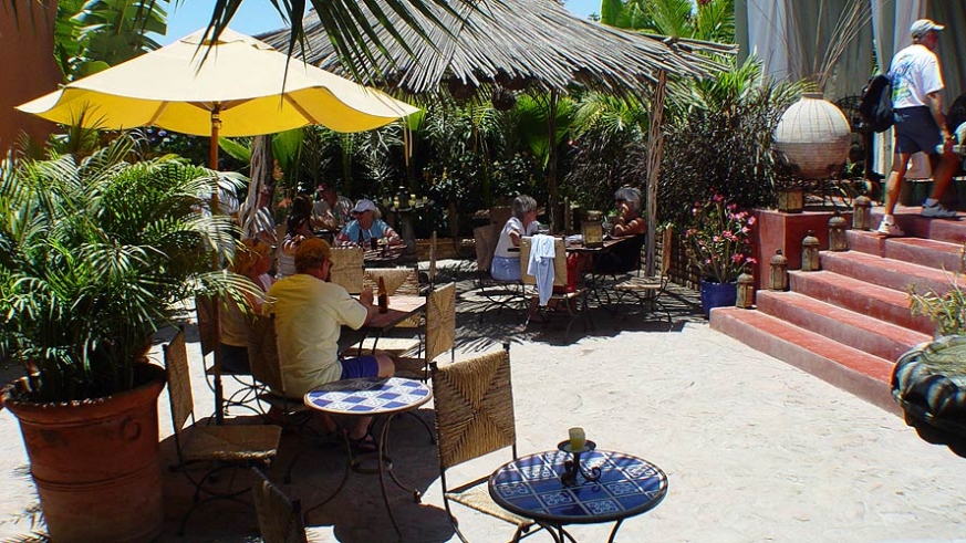 Outdoor dining in Todos Santos makes for a great daytrip from Cabo San Lucas or La Paz